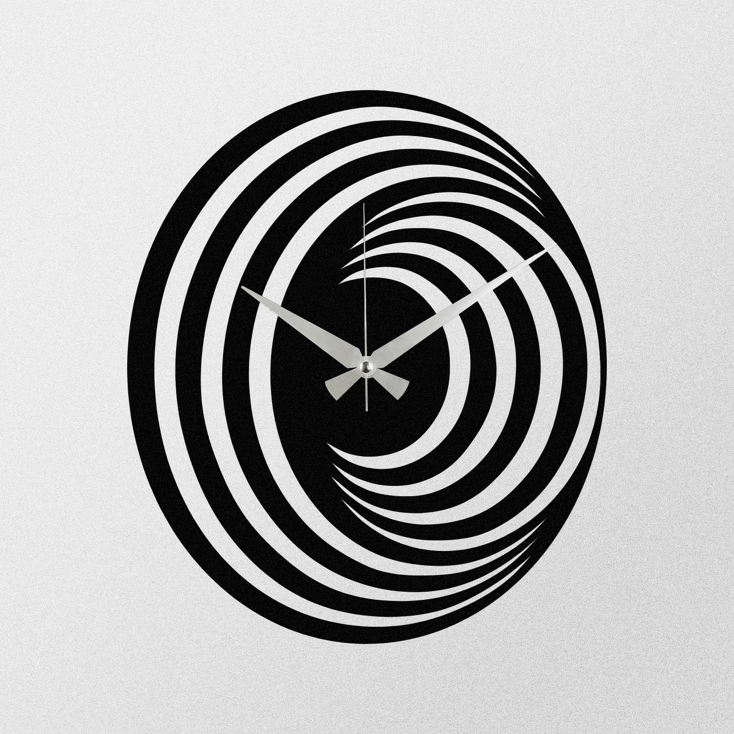 Orë muri dekorative prej metali, Wallity Enzoclock - S017, e zezë, 48x48cm