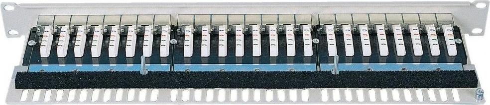 Patch panel Intellinet 503754, 1U, Cat5e STP, 24 porty RJ45, gri