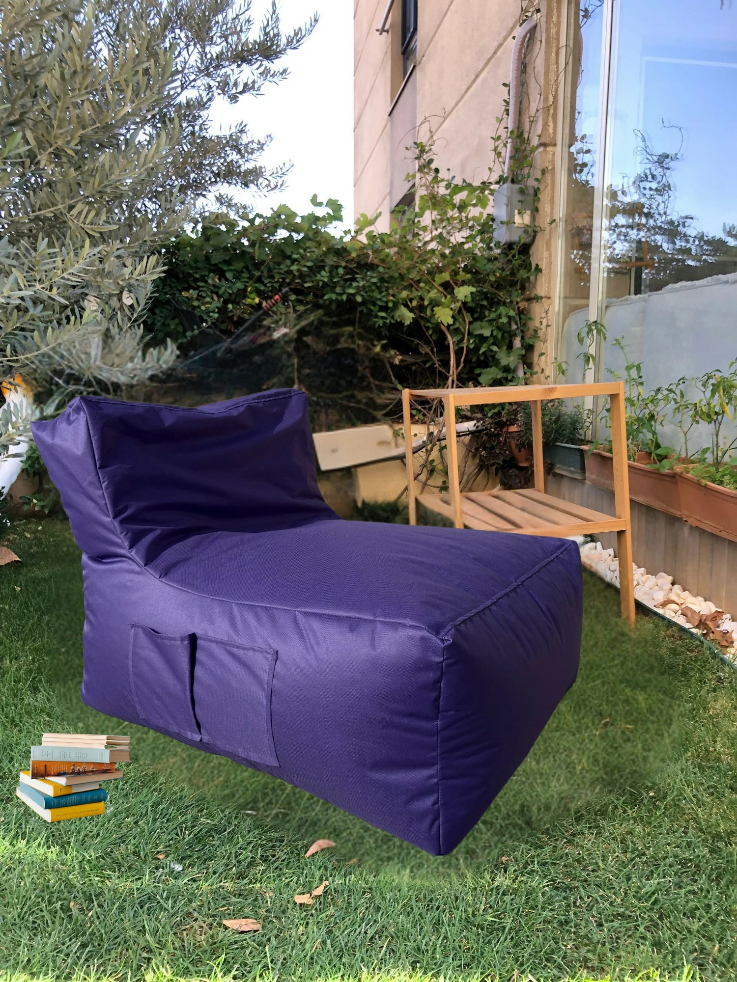Sedilje bean bag XXL, ngjyrë e purpurt