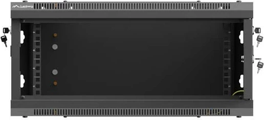 Kabinet rack për mur 19\" Lanberg WF01-6404-00B 4U 600x450, i zi, flat pack