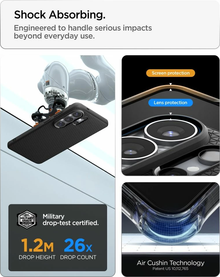 Mbështjellës Spigen Liquid Air Mag MagSafe për Samsung Galaxy S26 Ultra, TPU i hollë, i zi, 1 copë