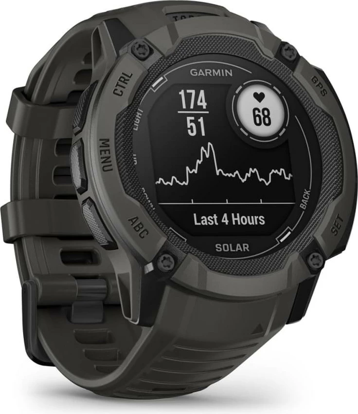 Smartwatch Garmin Instinct 2X Solar, GPS, 150 orë bateri, grafit
