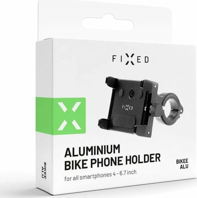 Mbajtës telefoni Fixed Fixed Bikee ALU për timon 18–31 mm, për 4–6.7", alumin me Anti-UV, i zi