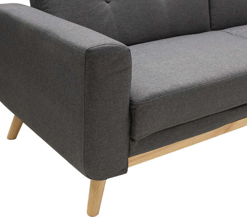 Divan-tresh shtrat Carmelo ngjyrë gri e errët 214x80x86cm