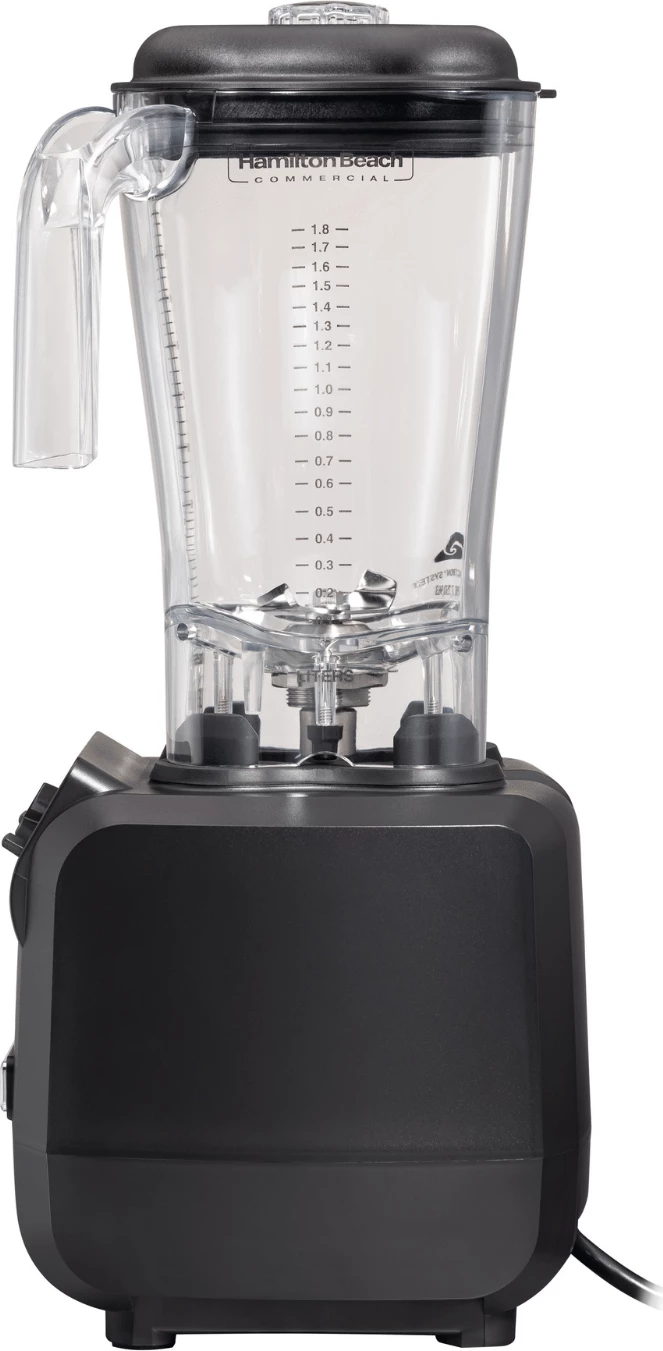 Blender performancë e lartë, Hamilton Beach Commercial Fury, 1.8 L, motor 3 HP, kohëmatës me fikje automatike, kavanoz BPA-free copoliester, 178x203x457 mm, e zezë