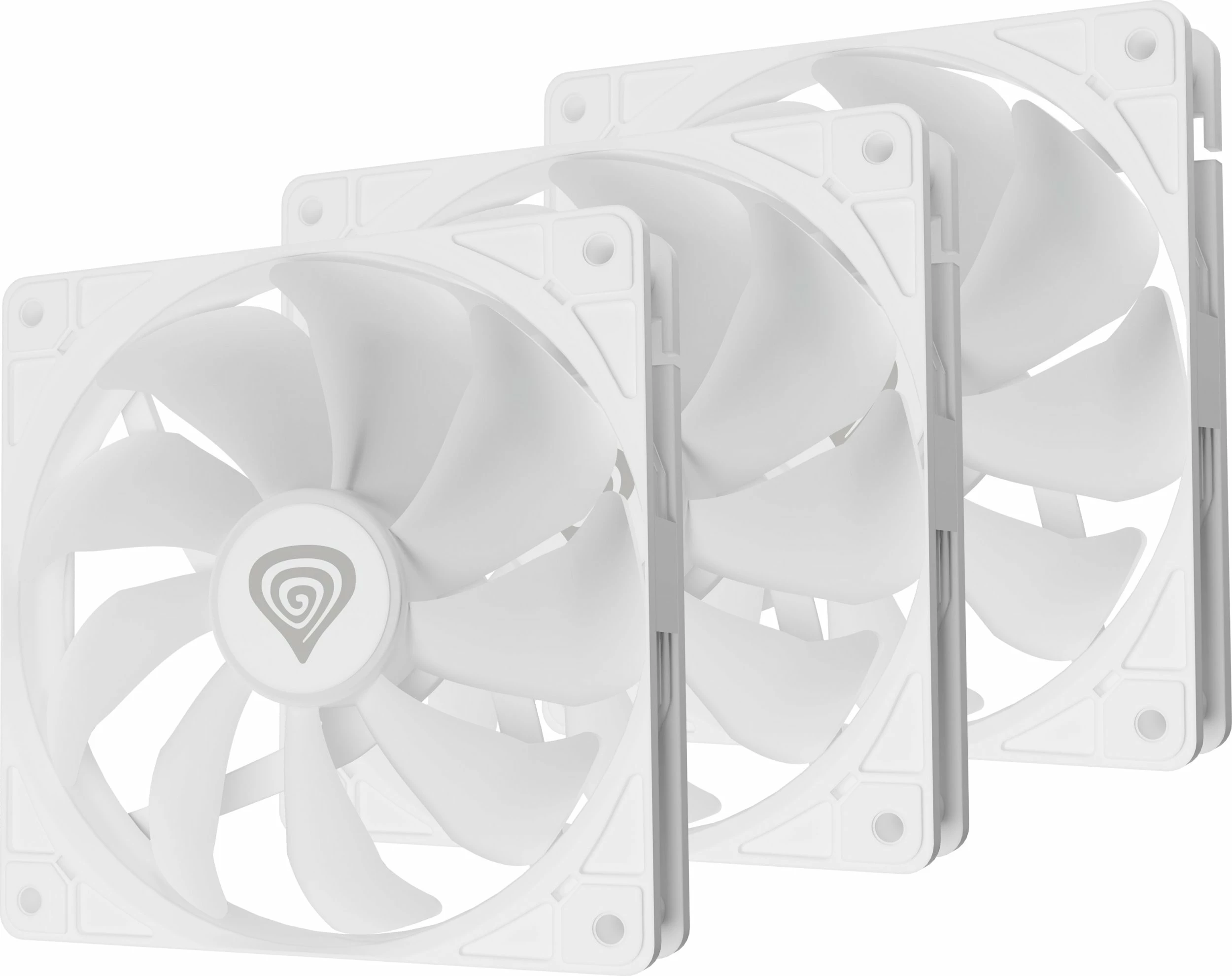 Ventilator kasë PC Genesis Oxal 120 ARGB 120mm 3-pin (NGF-2266), i bardhë, set 3 copë