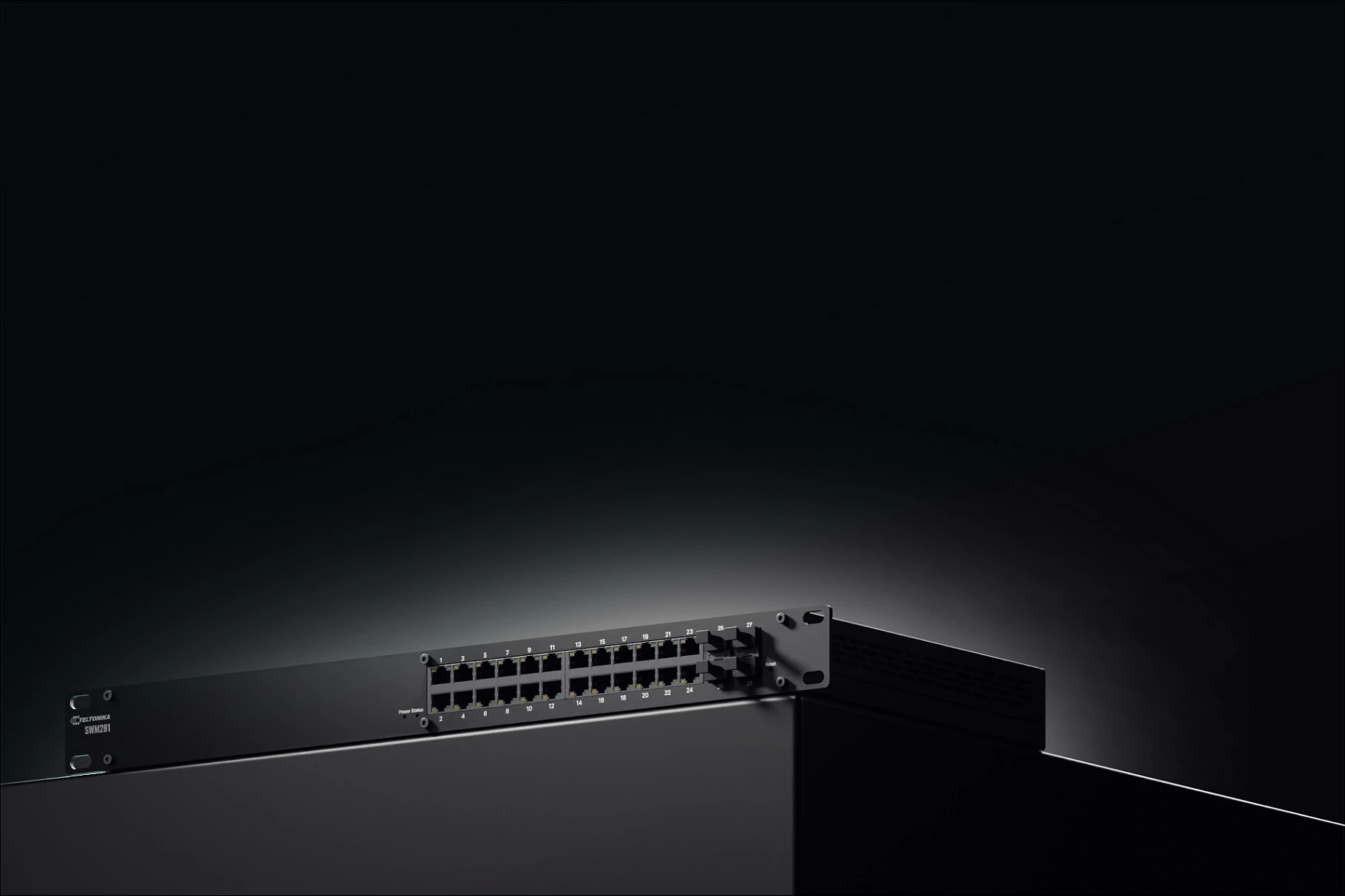 Switch Teltonika SWM281, Managed L2+, 24x Gigabit RJ45, 4x SFP, rackmount