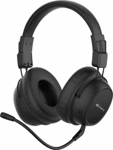 Kufje wireless SANDBERG ANC FlexMic 126-36, Bluetooth 5.3, over-ear, USB-C, të zeza, set 1 copë