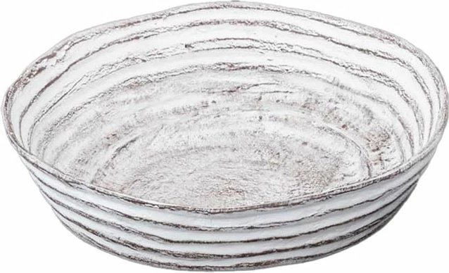 Enë dekorative PURE FORM, alumin, e bardhë-kafe e errët, 35x34x9.5cm