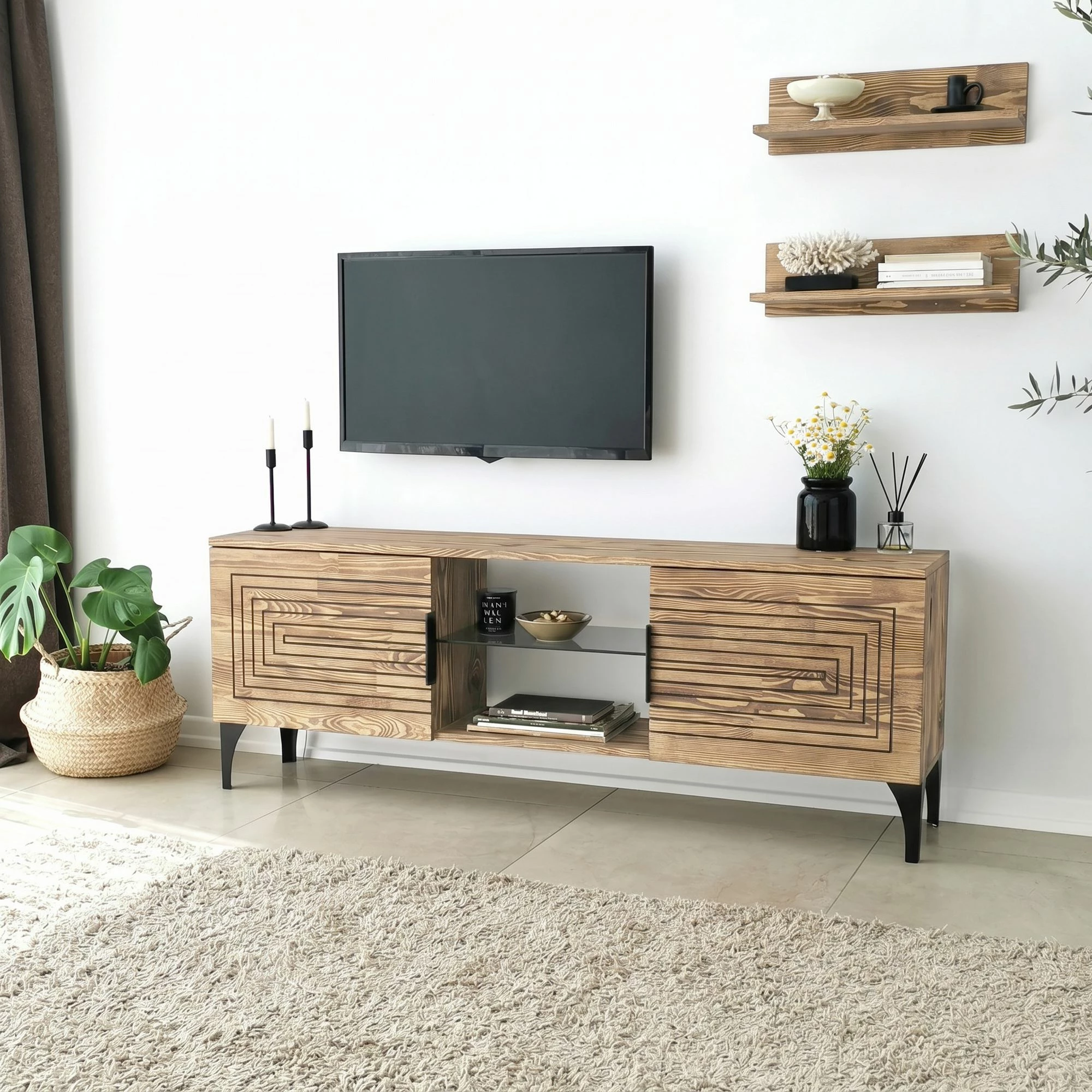 Komodë TV Hanah Home Joanne, ngjyrë lisi
