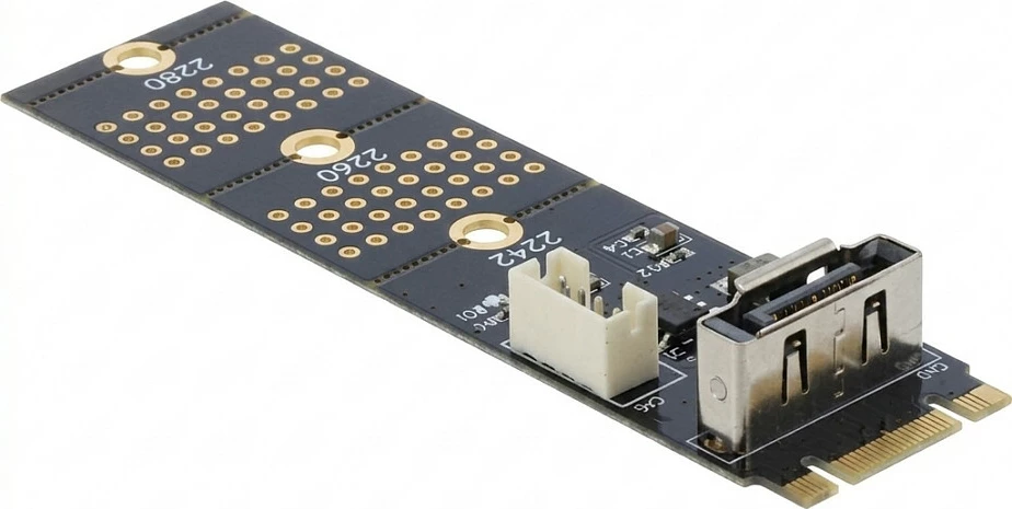 Adapter DeLOCK M.2 Key B në SATA 7-pin, vertikal