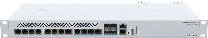 Switch MikroTik CRS312-4C+8XG-RM, Managed, L3, 10G Ethernet, i bardhë