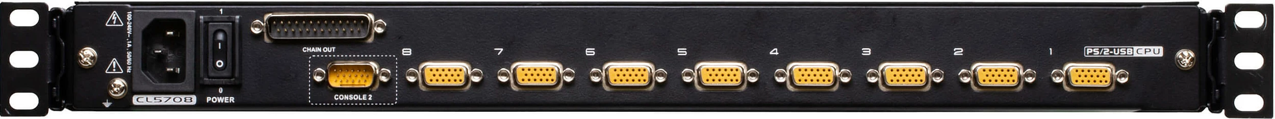 Konsolë KVM për rack ATEN CL5708MW, 17.3" Full HD, 8 porte, QWERTZ (DE), e zezë