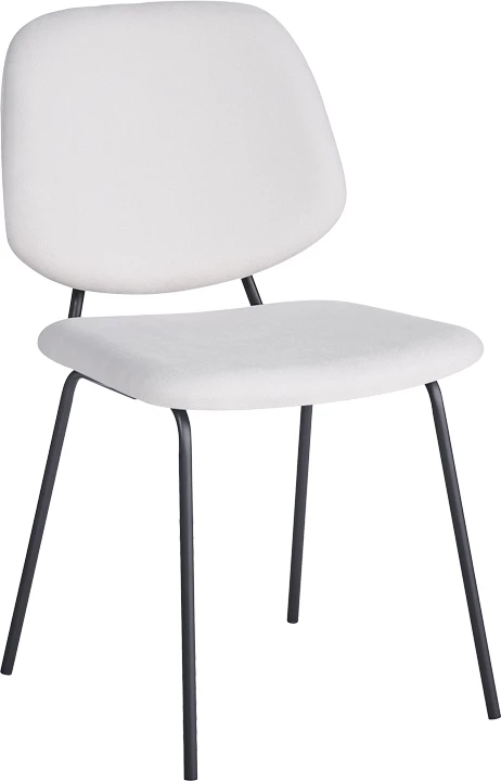 Karrige Pietro I, set prej 4 copash, material tekstili bezhë, këmbë metalike të zeza, 45x55x82.5cm