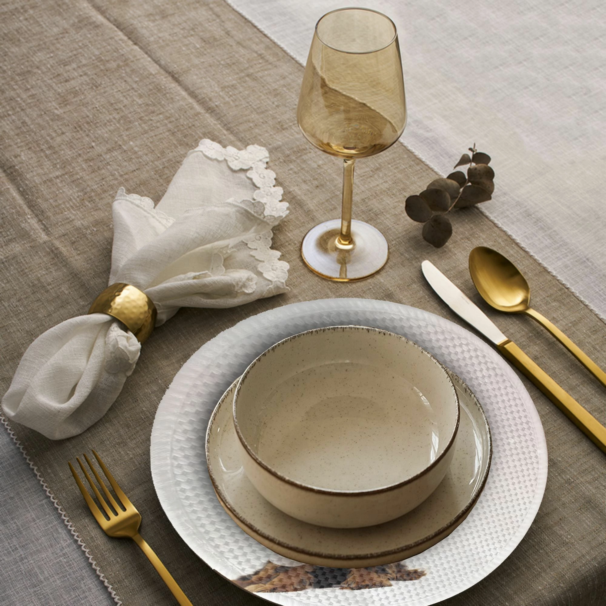 Set nënshtruesish tavoline Hermia Concept, shumëngjyrësh, 37cm (4 copë)