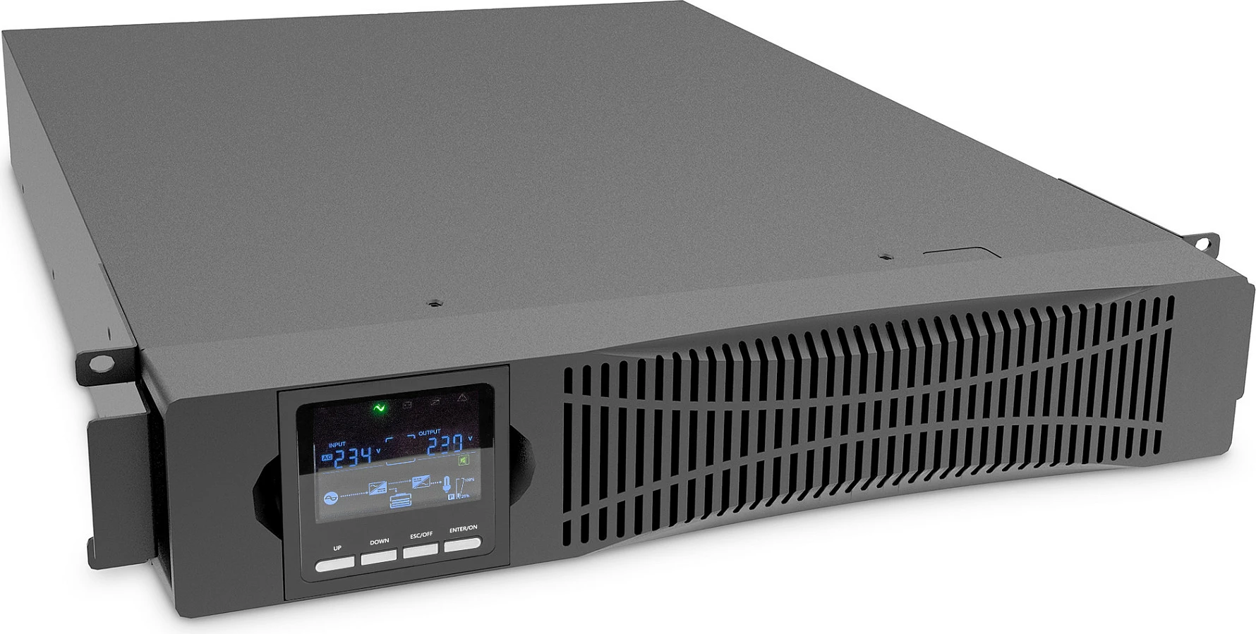 UPS Digitus OnLine 1500VA/1500W, double-conversion, Rack/Tower, 8x C13, e zezë