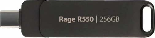 USB memorje PATRIOT Rage R550 256GB USB 3.2 Gen 1 + USB-C 100MB/s, e zezë