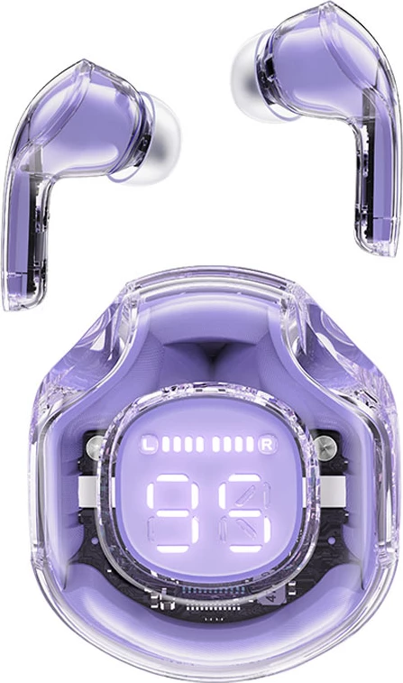 Kufje Acefast T8 TWS wireless, Bluetooth 5.3, me kuti karikimi, Violet