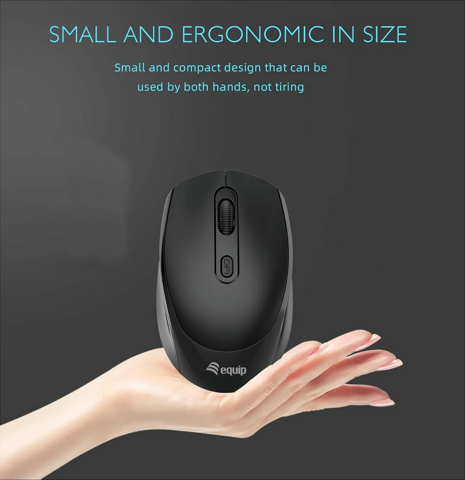 Maus wireless EQUIP Kompaktmaus Dual Mode, 1600 DPI, 4 butona, i zi