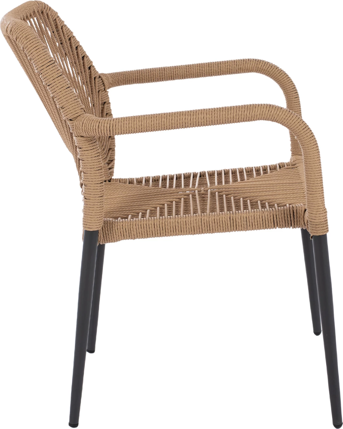 Karrige alumini gri me litar PE bezhë FH5771.02 55x63x82 cm