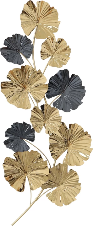 Dekor për mur Patrick Inart metalik, ngjyrë ari e zezë, 59x132x5.5cm