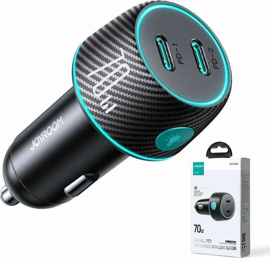 Karikues veture Joyroom JR-CCN02 70W 2x USB-C PD/QC, i zi (JYR745)