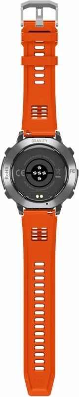 Smartwatch Gravity GT42-4 për meshkuj, rrip grafit + byzylyk