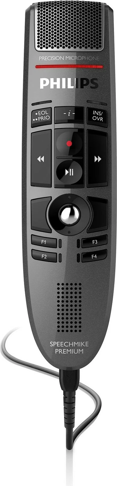 Mikrofon Philips SpeechMike Premium LFH 3500, USB, me butona, metalik