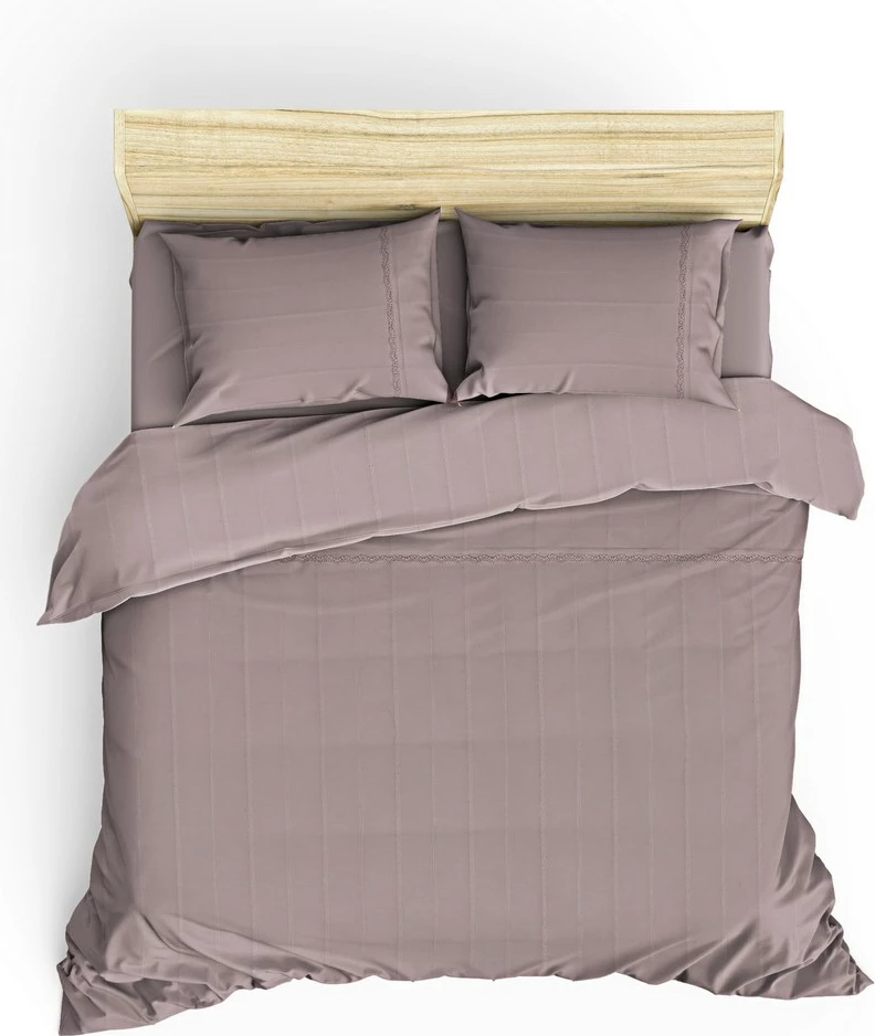 Set mbulesash për jorgan dopio, L'Essentiel Linge de Maison, ngjyrë lejla, model Jasmin