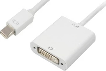 Adapter kabllo Sharkoon mini DisplayPort në DVI, 15cm, bardhë
