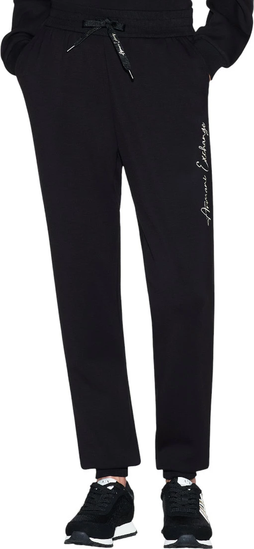 Pantallona sportive për femra Armani Exchange XW000837 AF13397, të zeza-ari
