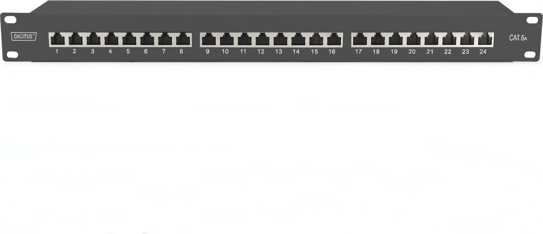Patchpanel Digitus 24-port Cat6a, 1U, i zi