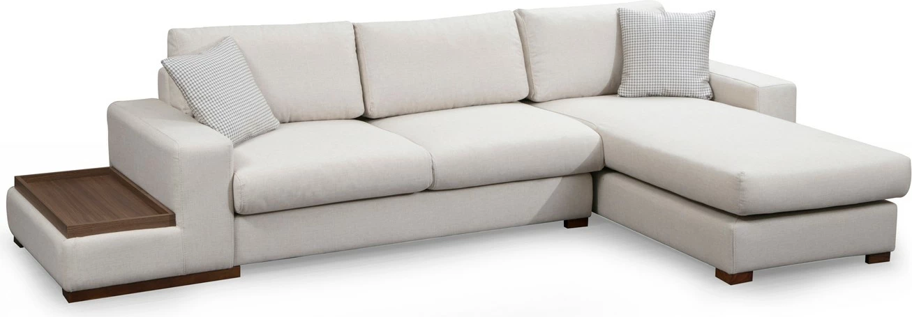 Këndore Atelier del Sofa, Loop 19, me tavolinë, e bardhë