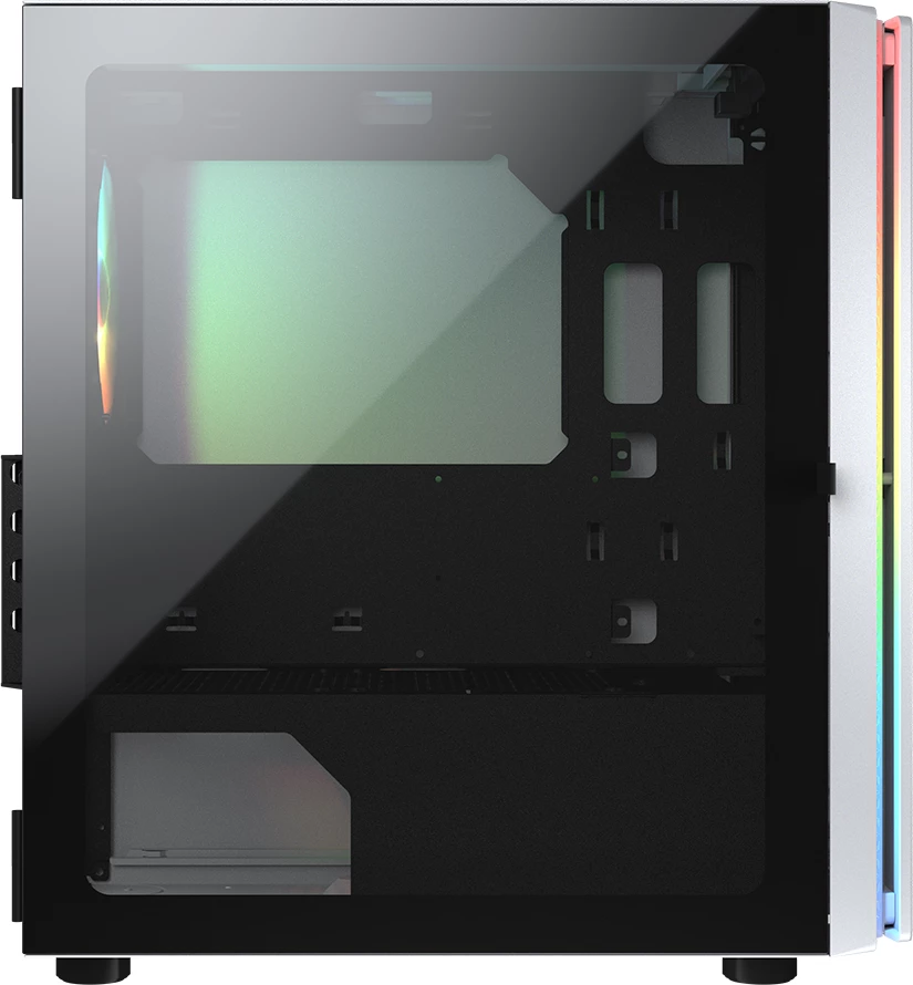 Kasë COUGAR Purity RGB Mini Tower për Micro-ATX/Mini-ITX, xham i temperuar, RGB, e bardhë