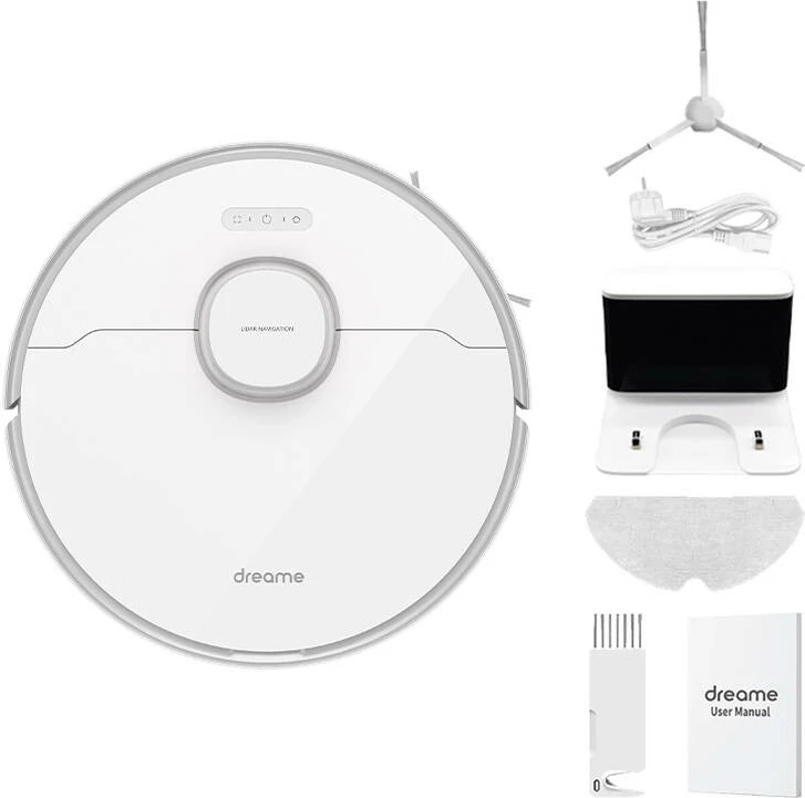 Robot fshesë Dreame Bot L10 Pro, 4000Pa, 150 min, depozitë pluhuri 0.57 l, rezervuar uji 0.27 l, navigim LDS/SLAM, e bardhë