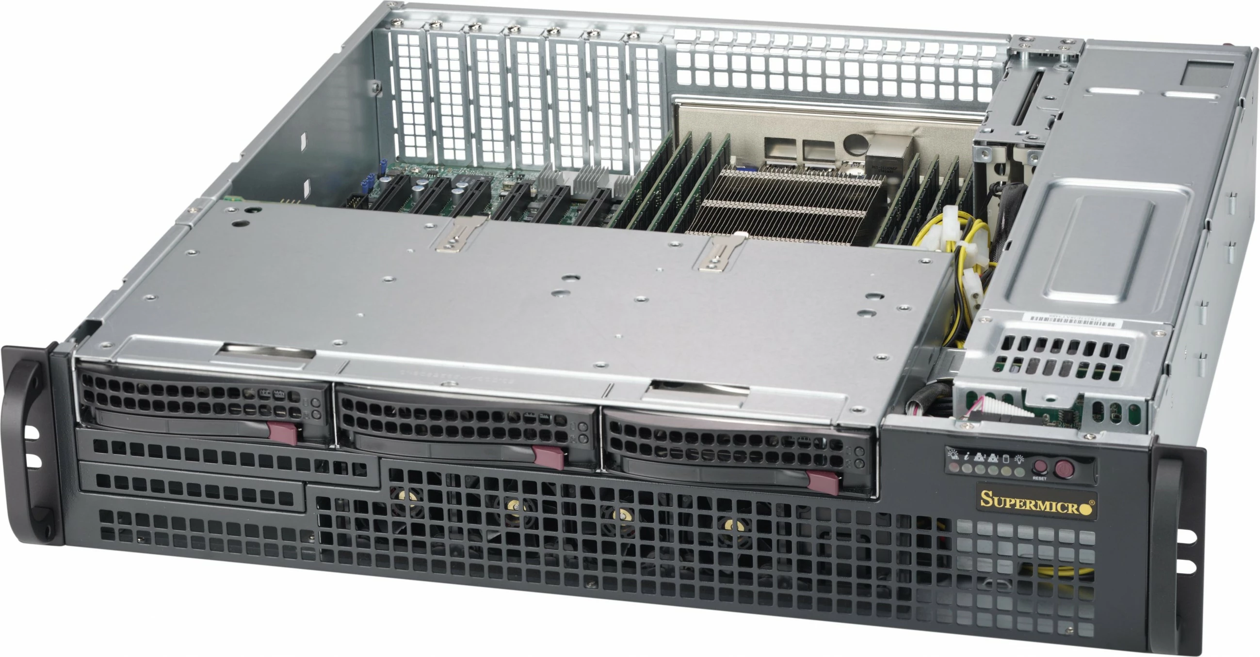Kasë serveri Supermicro CSE-825MBTQC-R802LPB, Rack, ATX, EATX, 2U, e zezë