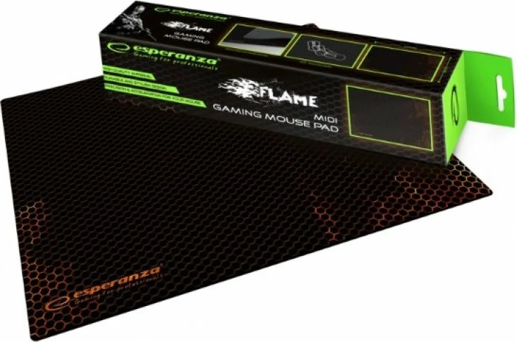 Mouse pad gaming Esperanza, portokalli/zi