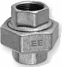 Bashkues i dyfishtë i sheshtë, Odlewnia Zawiercie, Flat Double Union, 3/4\", me filetë, galvanizuar