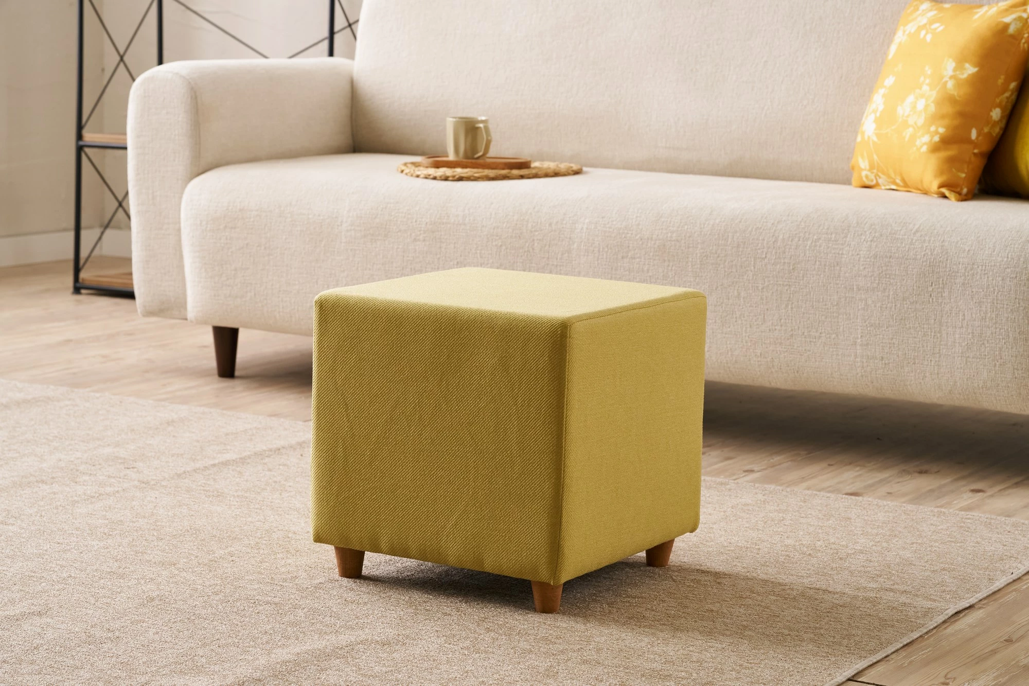 Puf Atelier del Sofa, ngjyrë e verdhë, Olimpos