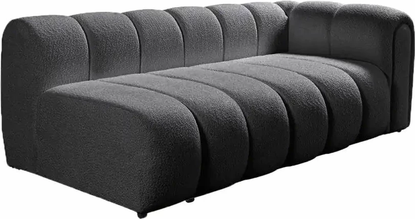 Kënd-sofë Atelier del Sofa, N-Line, kënd majtas, ngjyrë gri e errët