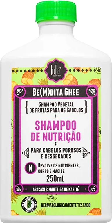 Shampon për femra Lola Cosmetics Be(M)dita Ghee nourishing me ananas dhe gjalpë bacuri, 250ml