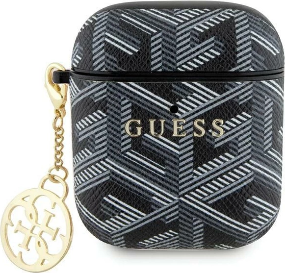 Mbështjellës Guess GCube Charm për AirPods 1/2, i zi