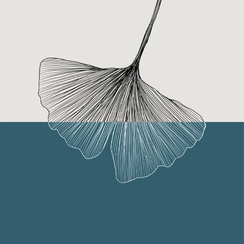 Pikturë dekorative vjeshte, kanavacë, ngjyrë petrol, e bardhë, e zezë, 40x40x2 cm