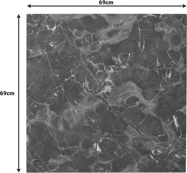 Sipërfaqe tavoline Verhia HPL ngjyrë mermeri të errët 69x69cm 12mm trashësi