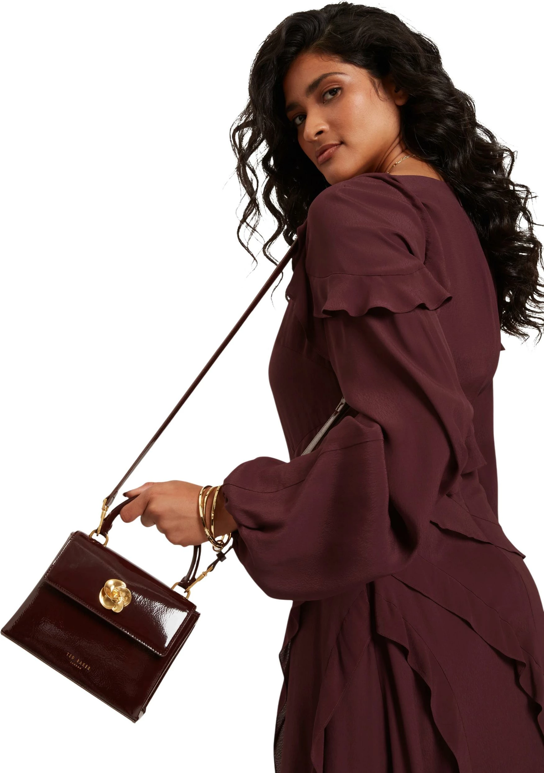 Çantë mini dore Ted Baker S281829 për femra, vjollcë rrushi