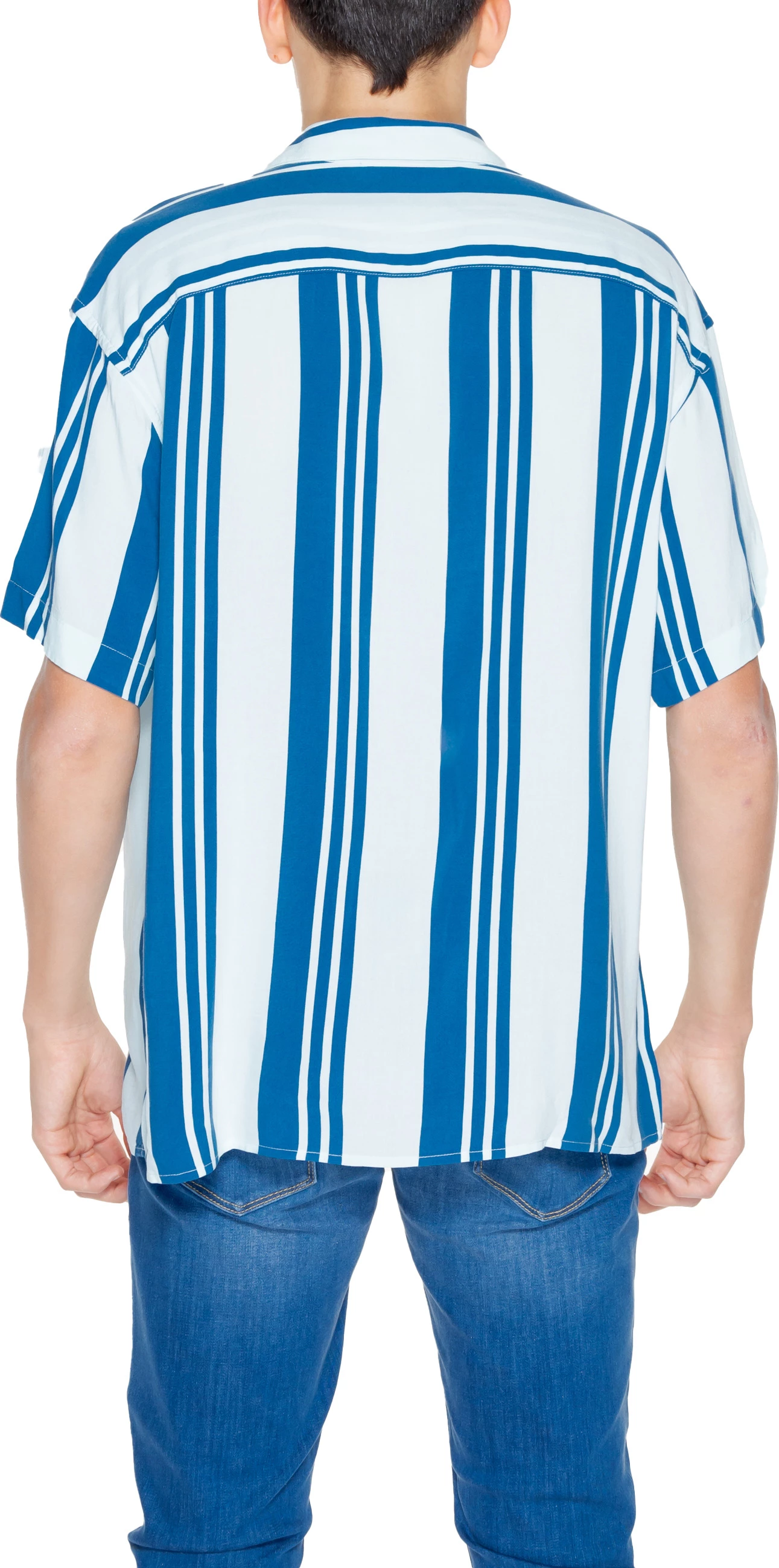 Këmishë me mëngë të shkurta për meshkuj Jack & Jones Jcojeff Aop Resort 12252536, blu e zbehtë [Madhësia: XL]
