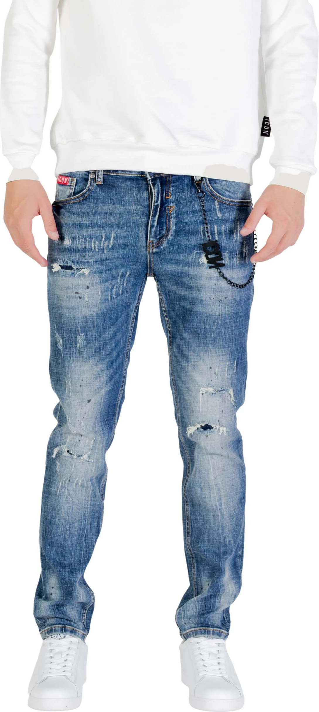 Pantallona xhinse për meshkuj Icon ICUF2W6D018, blu denim [Madhësia: XXS]