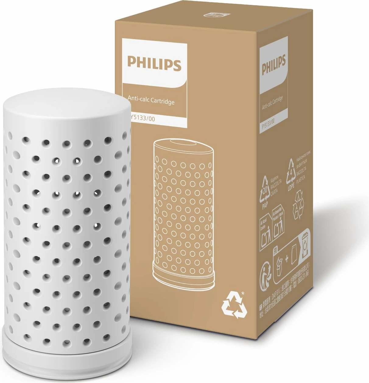Kartrixh anti-gëlqere Sanico FY5133/00 për lagështues Philips, i bardhë, 1 copë