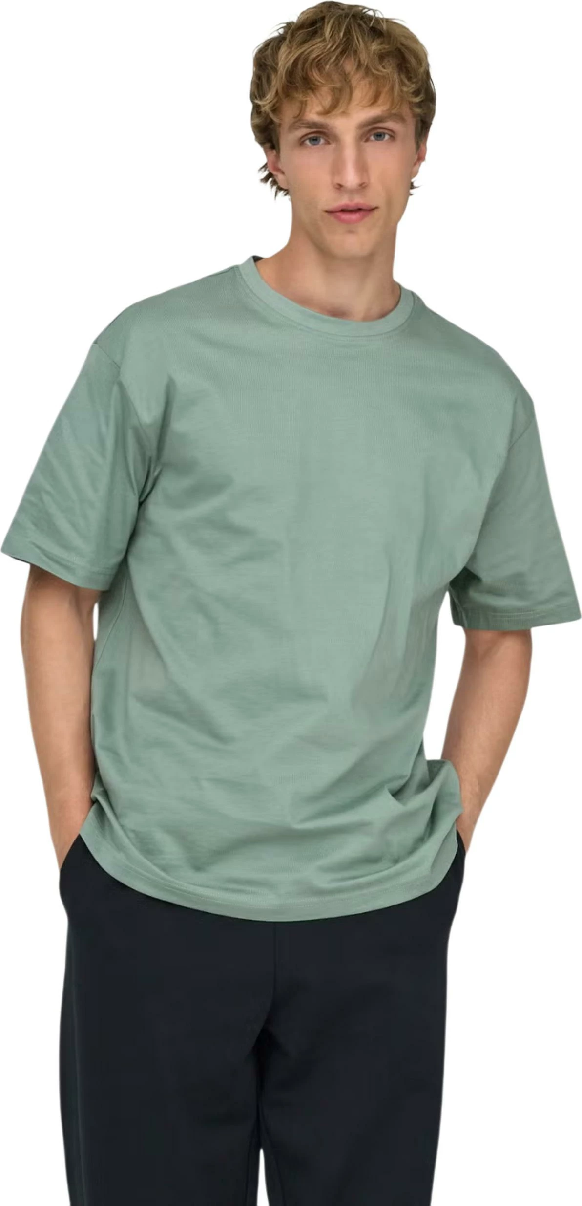 Maicë për meshkuj Only & Sons Onsfred Life Rlx SS Tee Noos 22022532, e gjelbër