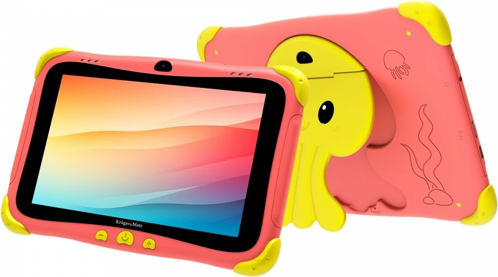 Tablet për fëmijë Kruger & Matz FUN 808 KM0808-R, 8", 32 GB, 3 GB RAM, Android 13, Kuq/Verdhë